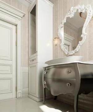 Bathroom classic style Stock Illustration