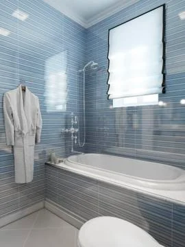 Bathroom classical style Stock Illustration