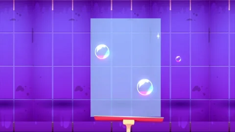 Bathroom Cleaning 2D Animation Stock Footage 281436572