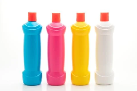 Bathroom cleaning liquid bottle Stock Photos