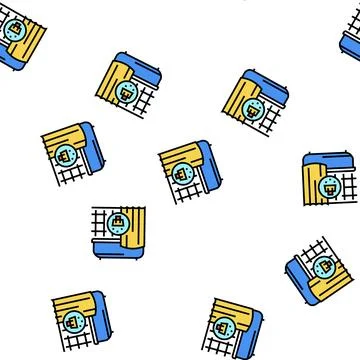 Bathroom cleaning vector seamless pattern Stock Illustration