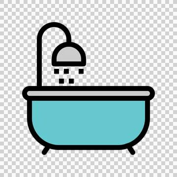 Bathroom Color Icon with Editable Stroke. Suitable for Software and Device Icon  스톡 일러스트