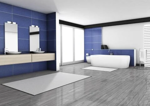 Bathroom Contemporary Design Stock Illustration