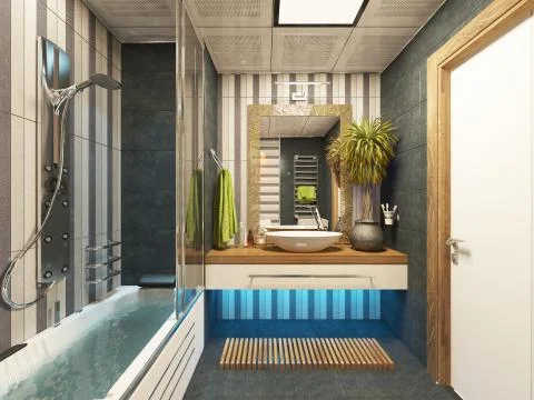 Bathroom decor Stock Illustration