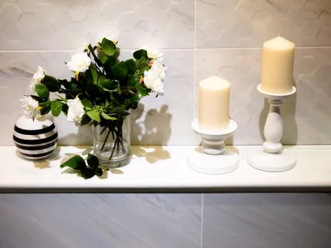 Bathroom decor Stock Photos