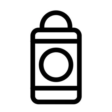 Bathroom deodorant roller - clean and modern bathroom icon イラスト素材