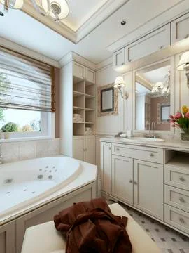 Bathroom design avant-garde Stock Illustration