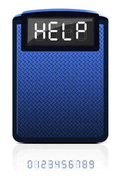 Bathroom digital scale Stock Illustration