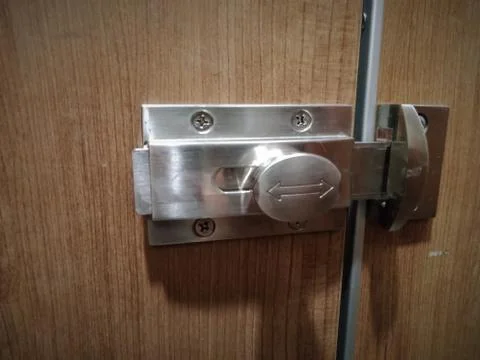 BATHROOM DOOR LOCK Stock Photos