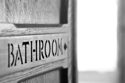 Bathroom door Stock Photos
