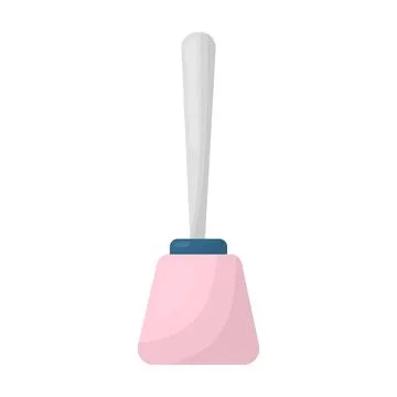 Bathroom elements, toilet brush. Vector illustration Stock Illustration