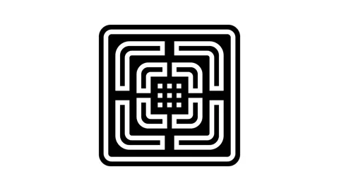 Bathroom extractor fan bathroom interior glyph icon animation Stock Footage 326157891