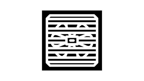 Bathroom extractor fan bathroom interior glyph icon animation Stock Footage 326746073