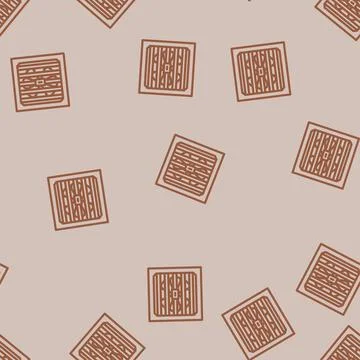 Bathroom extractor fan bathroom interior line vector seamless pattern Ilustración de archivo