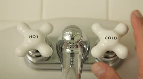 Bathroom faucet closeup Stock Footage 61665058