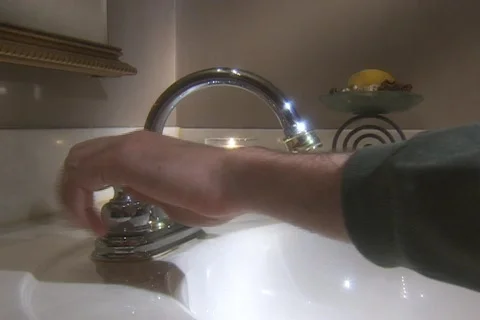 Bathroom faucet Stock Footage 753266