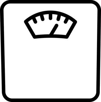 Bathroom floor scale for measuring body weight Stock Illustration