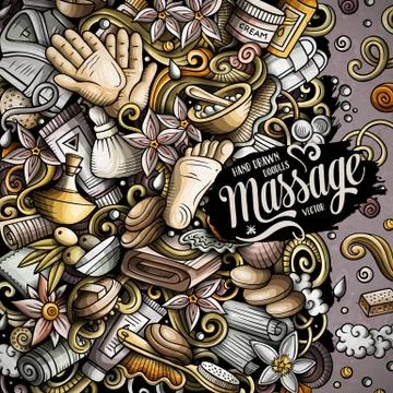 Bathroom hand drawn vector doodles illustration. Bath room frame card design. Stock Illustration