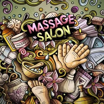 Bathroom hand drawn vector doodles illustration. Bath room frame card design. Stock Illustration