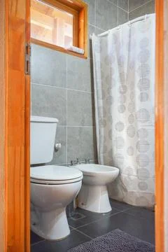 The bathroom in the house Stock Photos