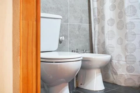 The bathroom in the house Stock Photos