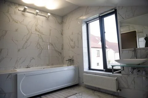 Bathroom in the house. Stock Photos