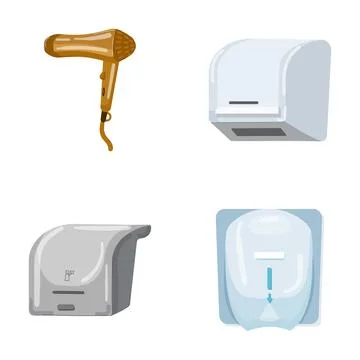 Bathroom hygiene appliances drying and dispensing services Stock Illustration