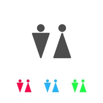 Bathroom icon flat Stock Illustration