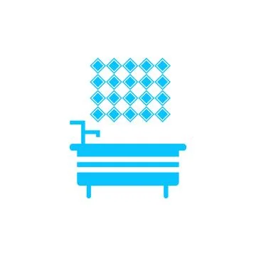 Bathroom icon flat. Stock Illustration