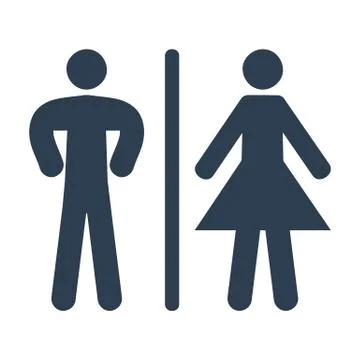 Bathroom icon on white background. Stock Illustration