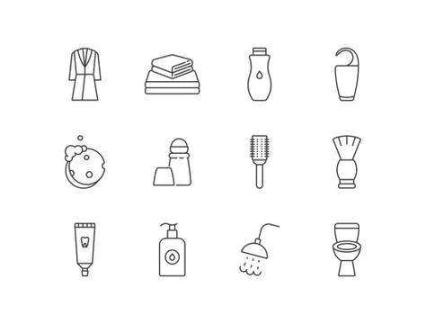 Bathroom icons Stock Illustration