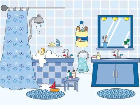 Bathroom Stock Illustration