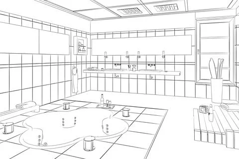 Bathroom Stock Illustration