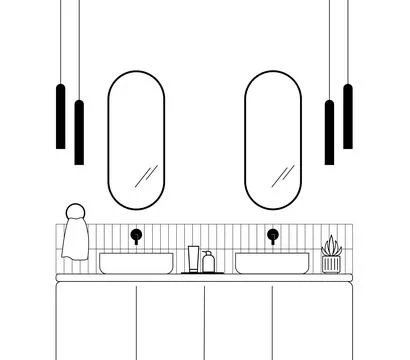 Bathroom Stock Illustration