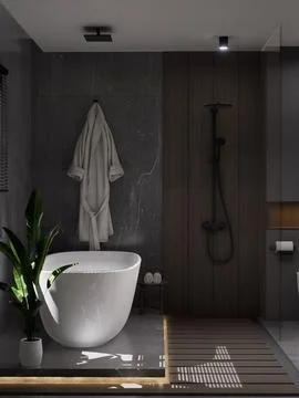 Bathroom Illustration Design Stock Illustration