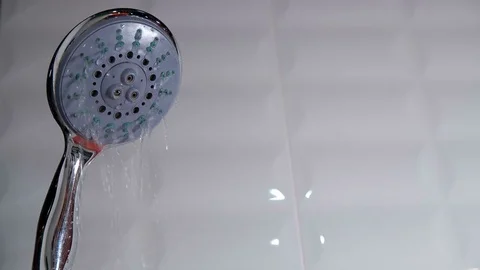 In the bathroom include a shower to wash Stock Footage 73246503