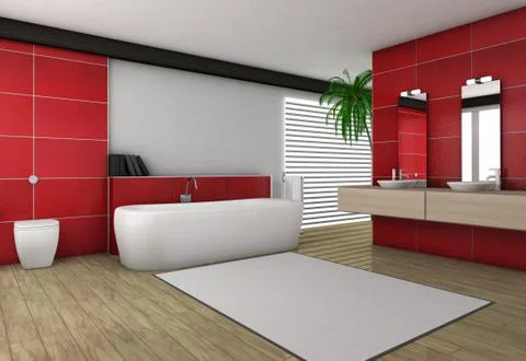 Bathroom Interior Design Stock Illustration