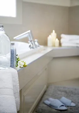 Bathroom Interior. Elements of Home, Home Interiors Concept, Selective Focus Stock Photos