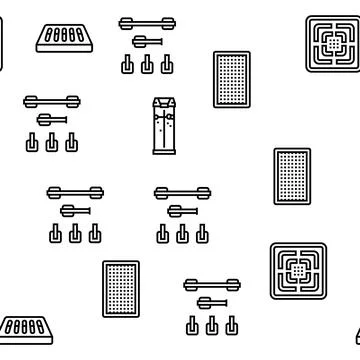 Bathroom interior home vector seamless pattern Stock Illustration