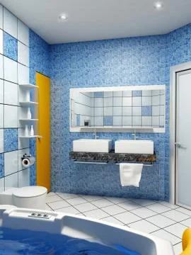 Bathroom interior Stock Illustration