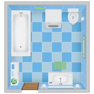 Bathroom Interior 스톡 일러스트