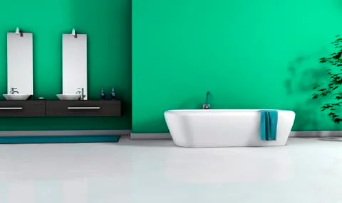 Bathroom interior Stock Illustration