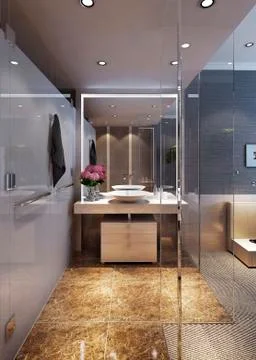 Bathroom interior Stock Illustration