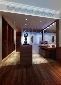 Bathroom interior Stock Illustration