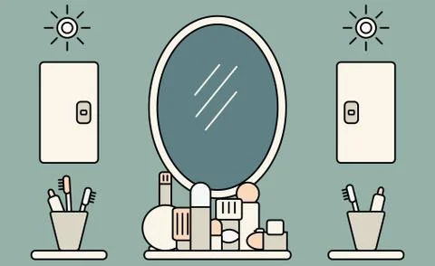 Bathroom interior. Stock Illustration