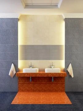 Bathroom interior Stock Illustration