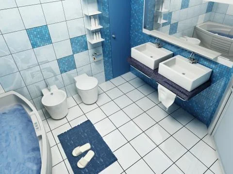 Bathroom interior Stock Illustration