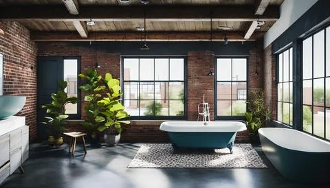 Bathroom interior Stock Illustration