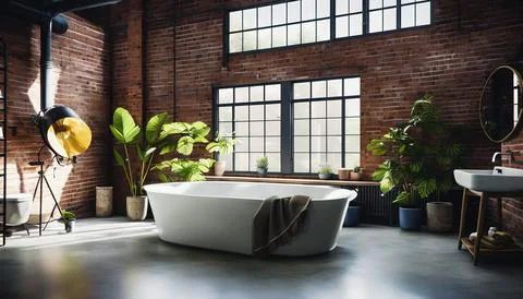 Bathroom interior Stock Illustration