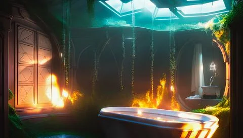Bathroom interior Stock Illustration